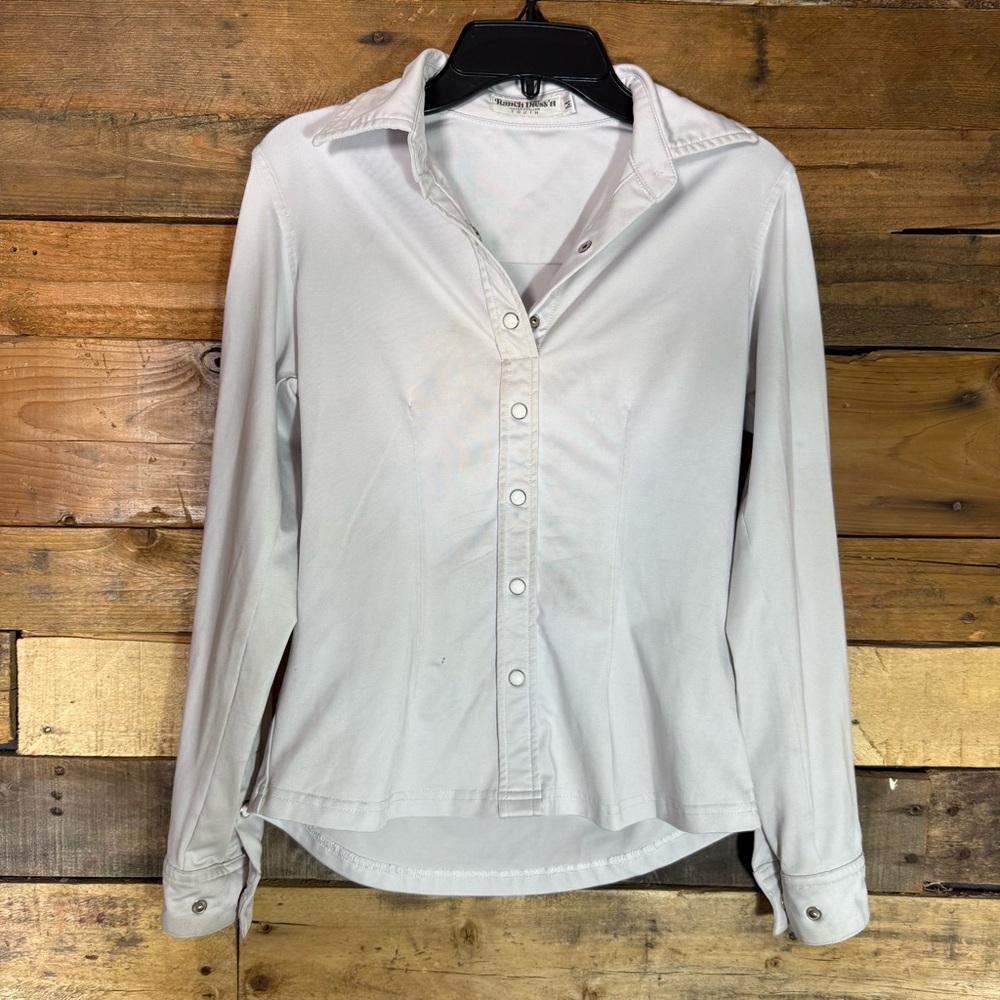 Ranch Dress’n by‎ Fallon Taylor Youth Performance Shirt White Western size Med